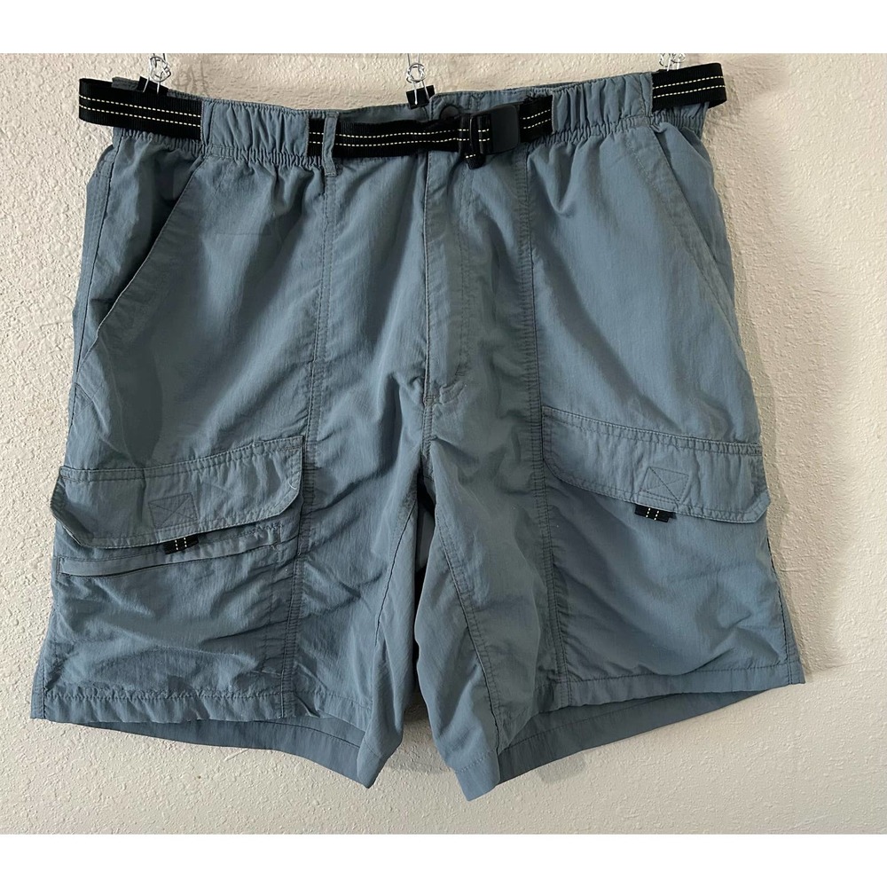 Hi-Tec Men's Outdoor Cargo Shorts Water Resistant Elastic Waist Belted Grey